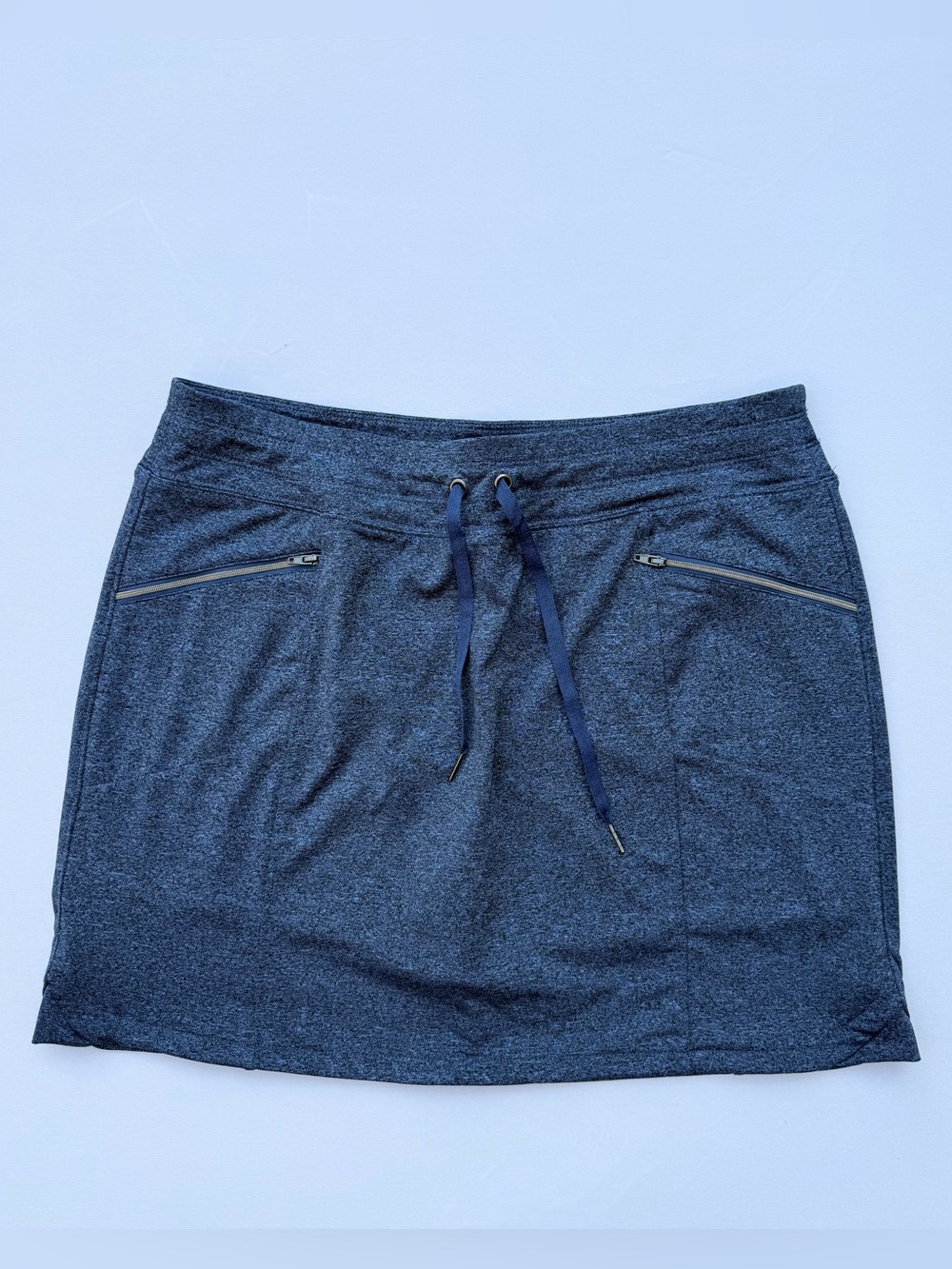 Tangerine Blue Skort Built-In Shorts Zip Pockets Activewear XL NWOT